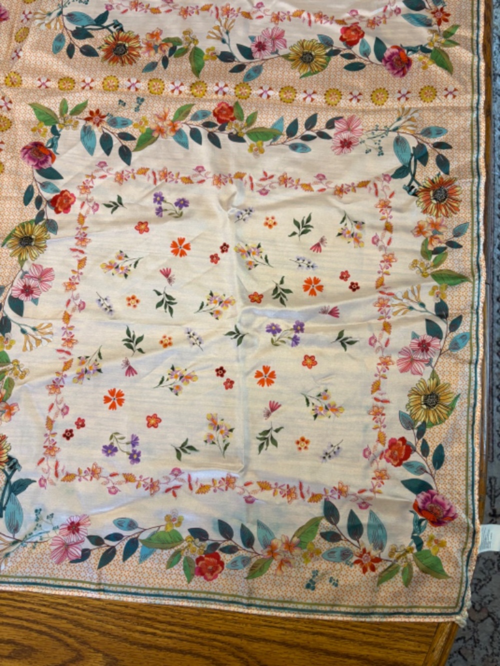 Johnny Was Nani Silk Scarf - Beautiful Bohemian Floral Print - Picture 5 of 13